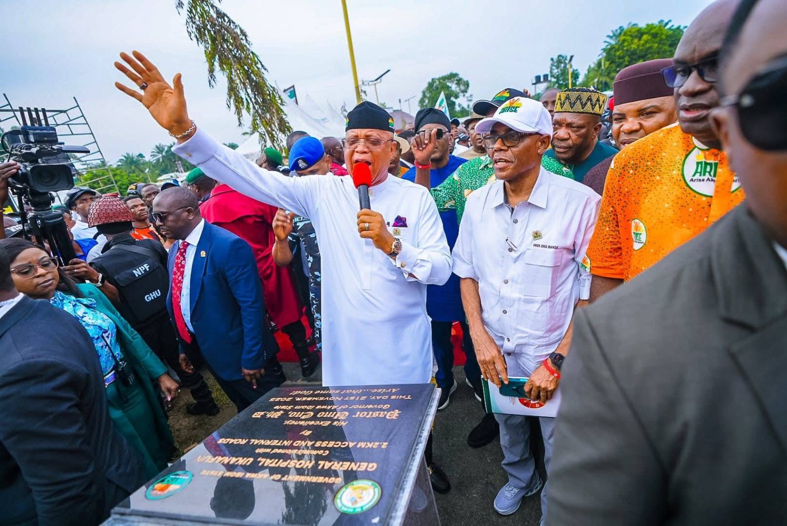 Governor Eno Directs Completion of Ukanafun Road, Commissions Hospital and Access Road