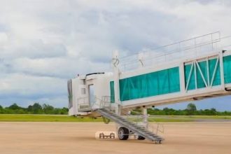 BREAKING - Jet bridges arrive for Victor Attah International Airport in Akwa Ibom.