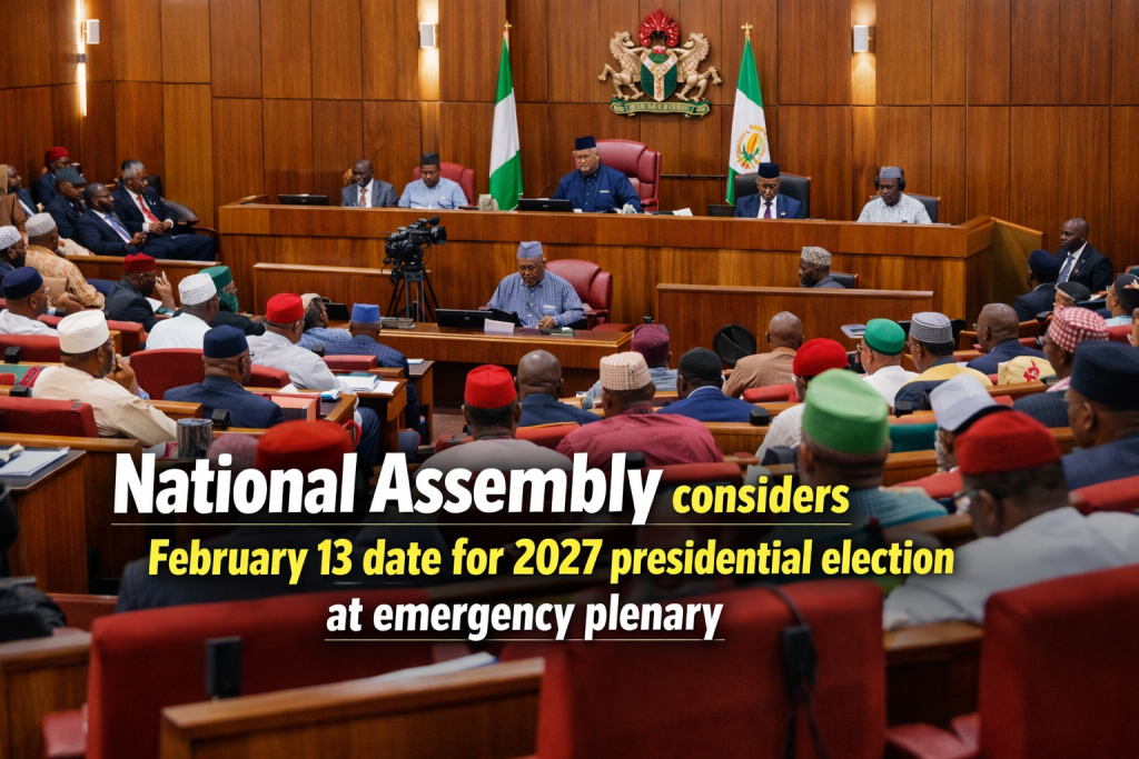 National Assembly considers February 13 date for 2027 presidential election at emergency plenary