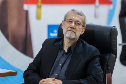 File photo illustration of Israel and Iran flags amid reports of a strike that Israel says killed Ali Larijani