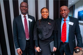 Ekperikpe Ekpo speaking on Nigeria’s gas investment strategy and global gas hub ambition at a forum in London