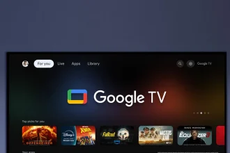 Google TV screen showing Gemini sports brief and visual answers feature