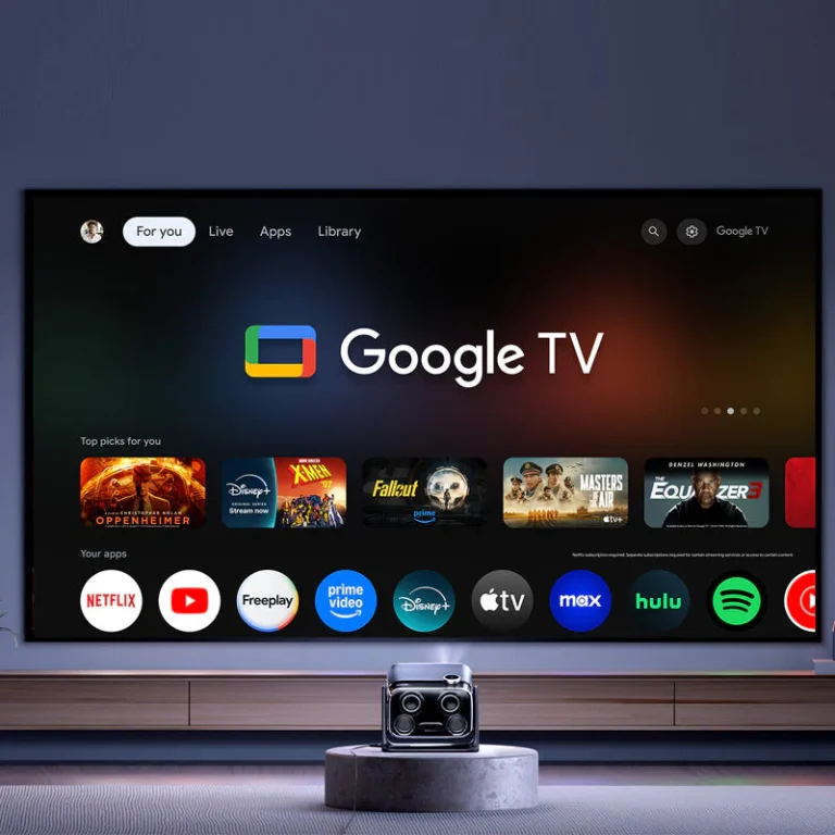 Google TV screen showing Gemini sports brief and visual answers feature