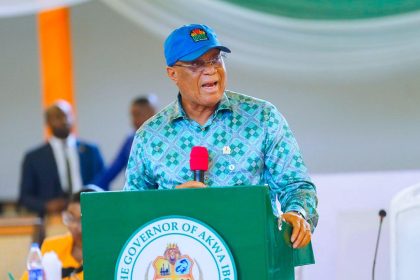 Governor Umo Eno speaks at Akwa Ibom Projects Delivery Meeting in Uyo