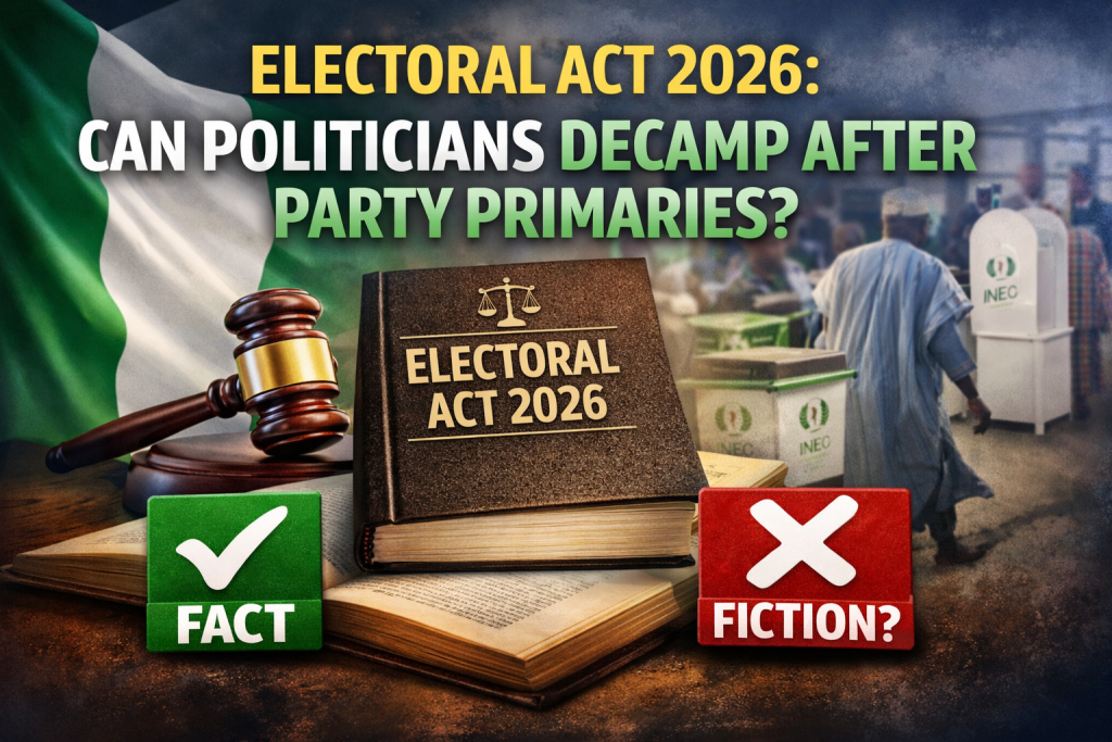 Electoral Act 2026 post primary defection fact check