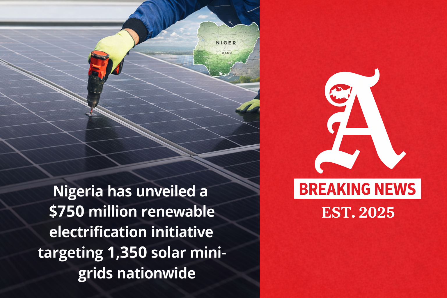 Solar panels installed under Nigeria’s renewable electrification initiative to expand power access in underserved communities