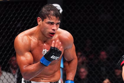 Paulo Costa during his UFC 327 fight against Azamat Murzakanov in Miami