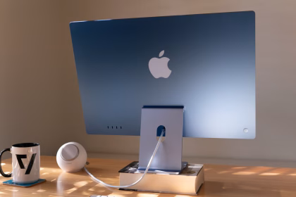 Apple iMac on a desk representing expectations for a future M5-powered model