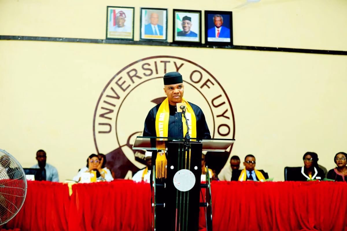 Rep. Unyime Idem at the University of Uyo 6th Distinguished Annual Registry Lecture