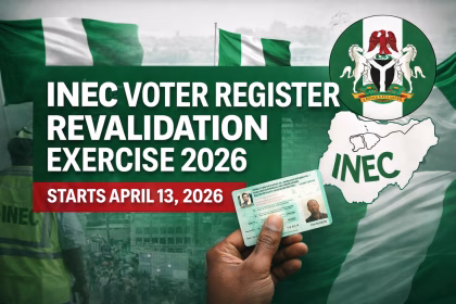 INEC flyer announcing nationwide voter register revalidation exercise in Nigeria for 2026
