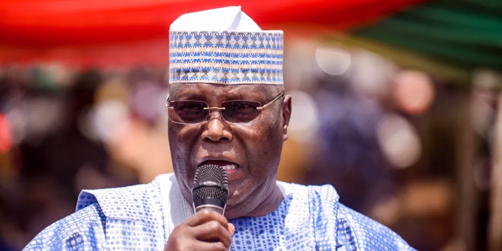 Atiku Abubakar speaking on support for ADC presidential candidate ahead of 2027 election