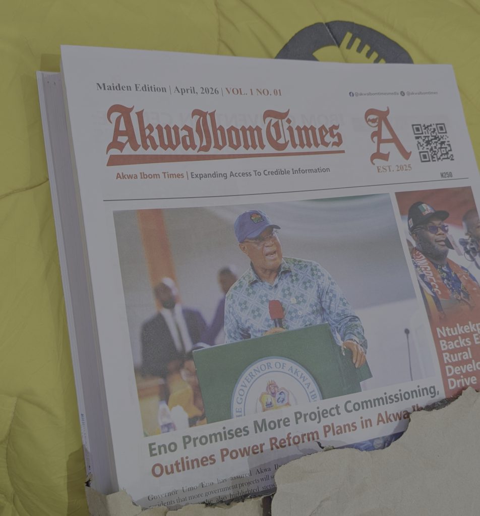 Copies of the maiden AkwaIbomTimes print edition released on April 1, 2026