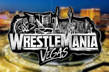 Roman Reigns celebrates after his major title win at WrestleMania 42 in Las Vegas
