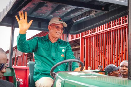 Governor Umo Eno unveils Ibom Equipment Leasing Facility at Ekpri Nsukara in Uyo to support mechanised agriculture in Akwa Ibom State
