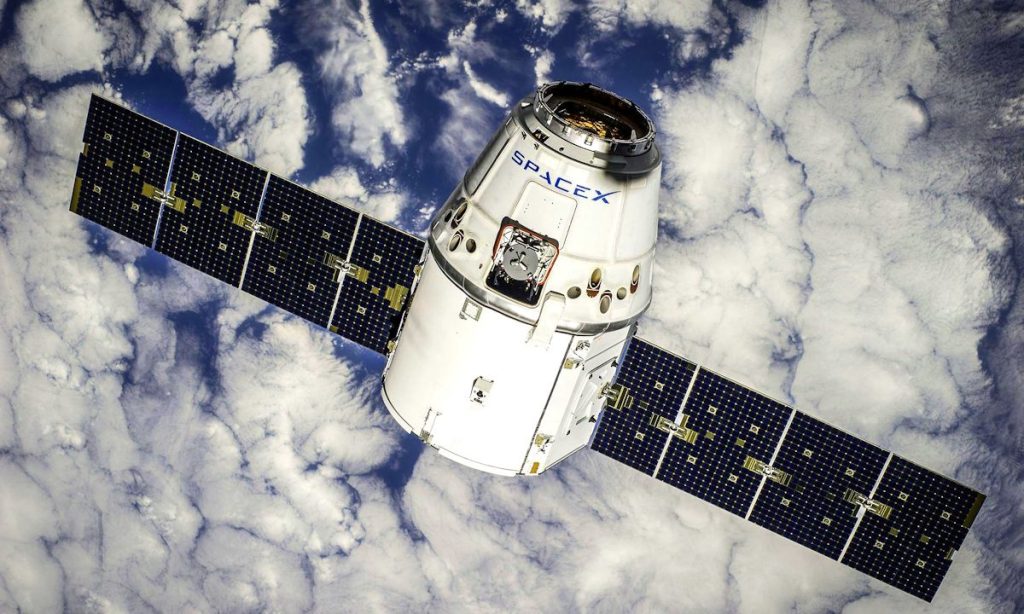 GPS III satellite in orbit representing a newer generation of the Global Positioning System with improved accuracy and anti-jam capability