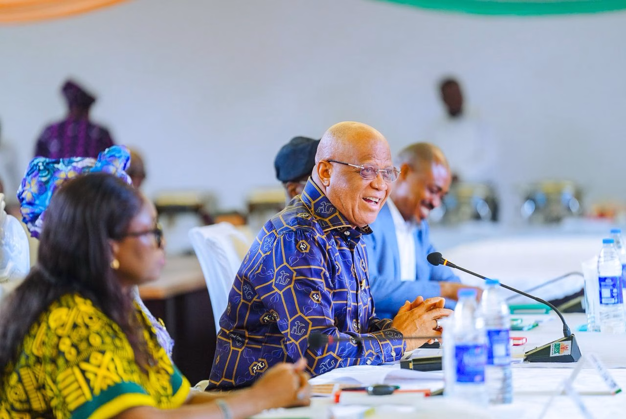 Governor Umo Eno speaking on Akwa Ibom power reform agenda and electricity sector plans in Akwa Ibom State, Nigeria