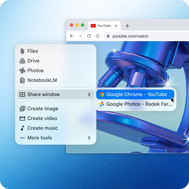 Google Gemini running as a native app on a Mac desktop