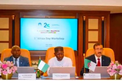 Minister of State for Petroleum Resources Gas Dr Ekperikpe Ekpo speaking on African gas development and domestic energy utilisation