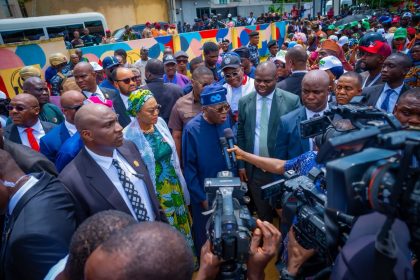 President Bola Tinubu speaking after participating in the 2026 APC presidential primary in Lagos