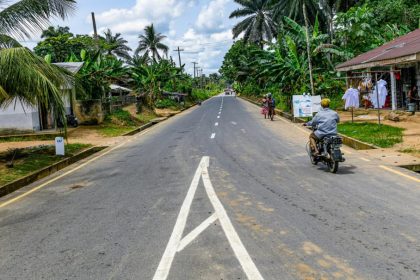 Governor Umo Eno’s representative commissions the 11km Owot Uta-Nung Oku-Edeobom Road linking Ibesikpo Asutan and Nsit Ibom in Akwa Ibom State.