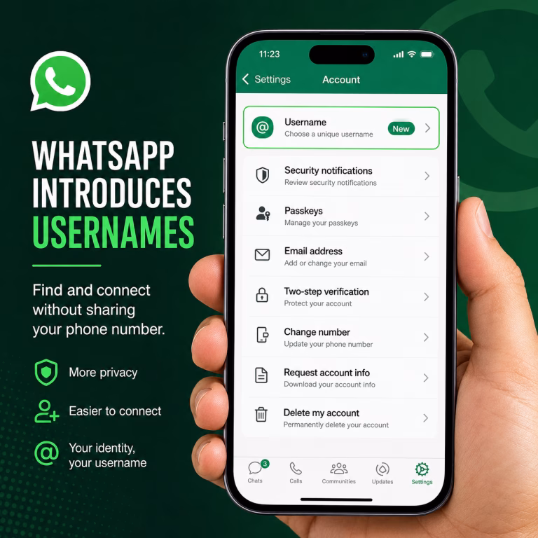 WhatsApp username reservation feature for protecting users’ phone numbers