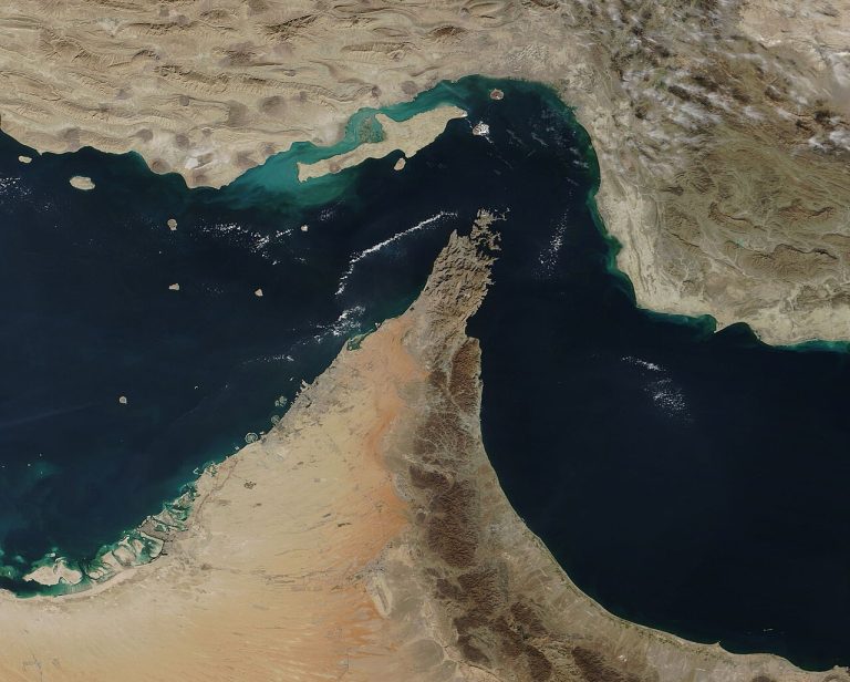 President Donald Trump announces restrictions blocking Iranian ships from accessing the Strait of Hormuz